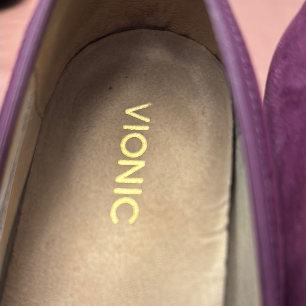 Vionic Women's Plum Suede Flats - Picture 2 of 5